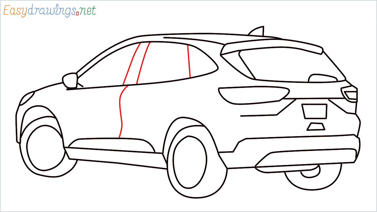 How to draw ford escape step (11)