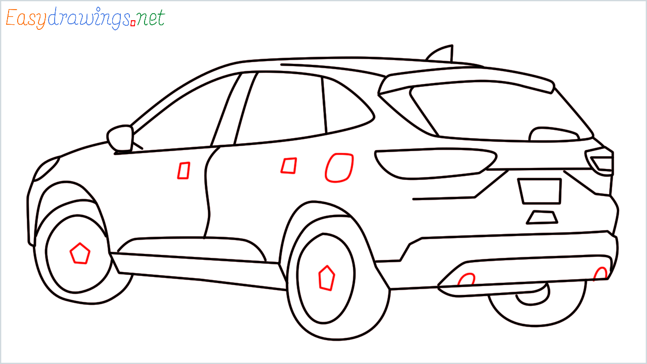 How to draw ford escape step (12)