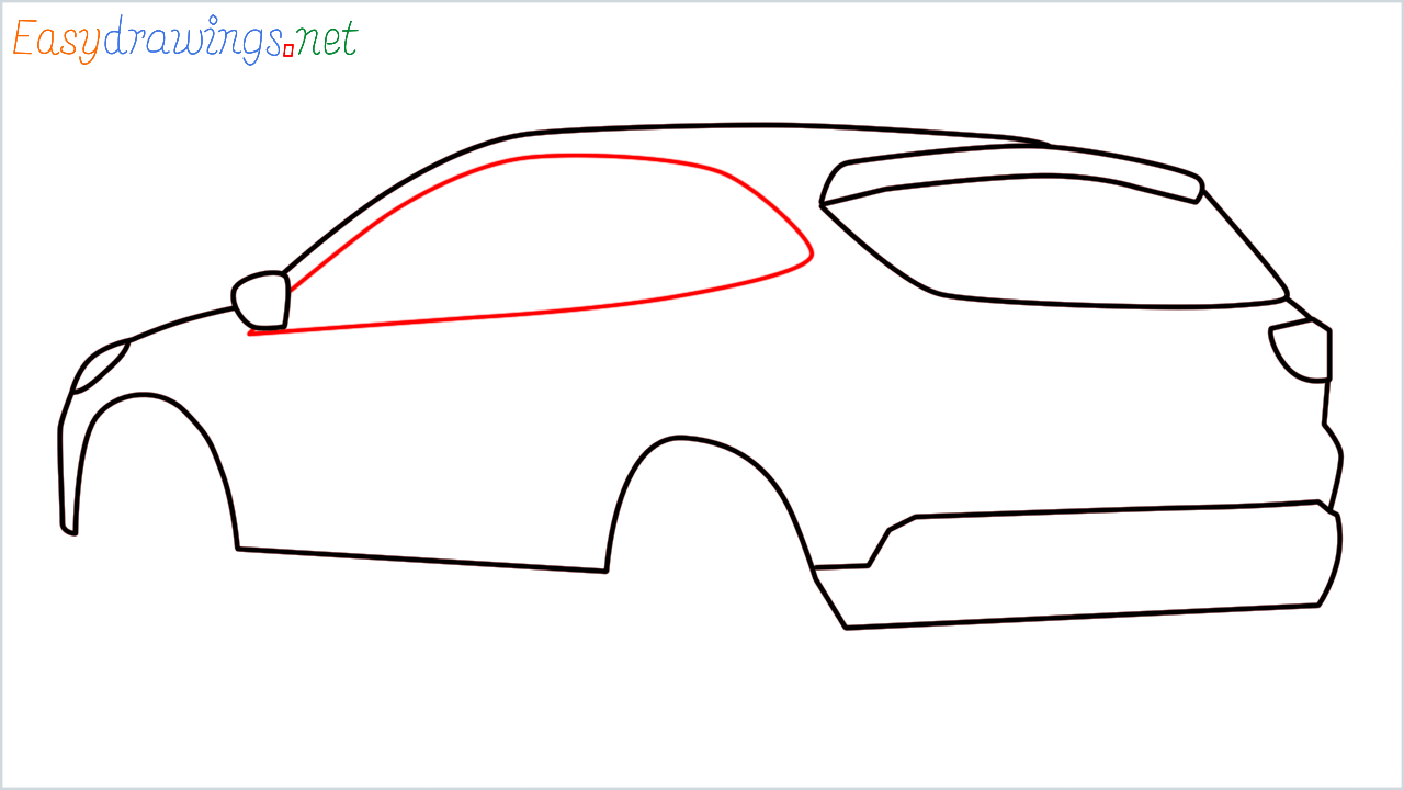 How to draw ford escape step (5)