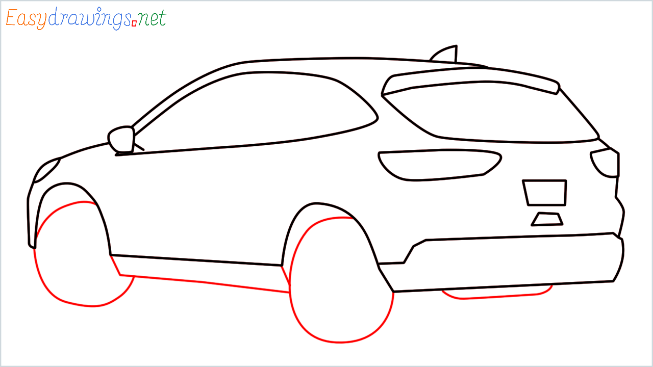 How to draw ford escape step (7)