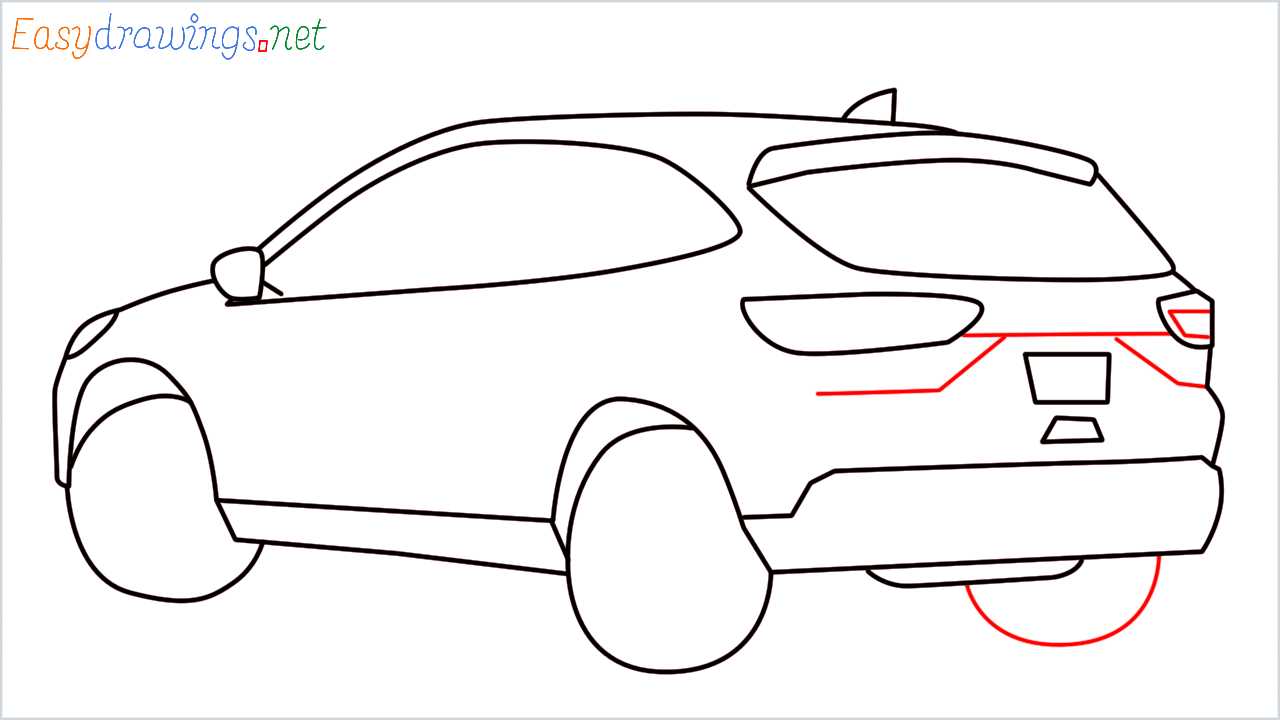 How to draw ford escape step (8)