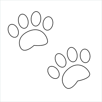 How To Draw Paw Prints Emoji Step by Step - [6 Easy Phase]