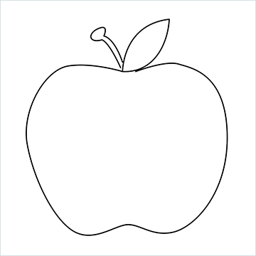 Red apple drawing