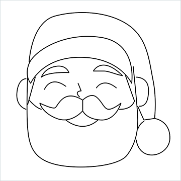 Santa drawing easy