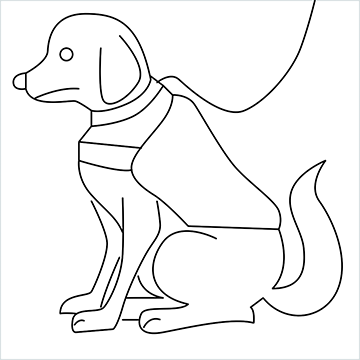 Service dog drawing