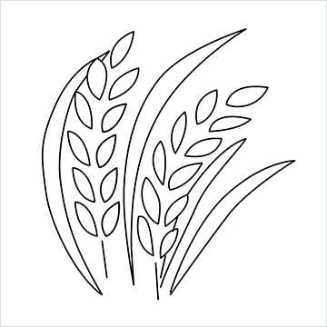 Sheaf of rice drawing
