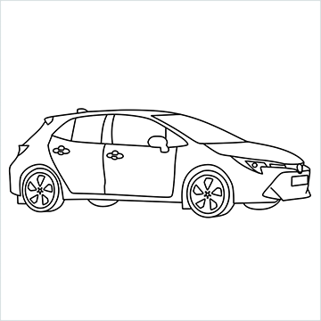 Toyota Corolla drawing