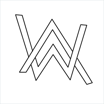 Alan walker logo drawing