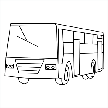 How To Draw A Cartoon Bus Step by Step - [11 Easy Phase]
