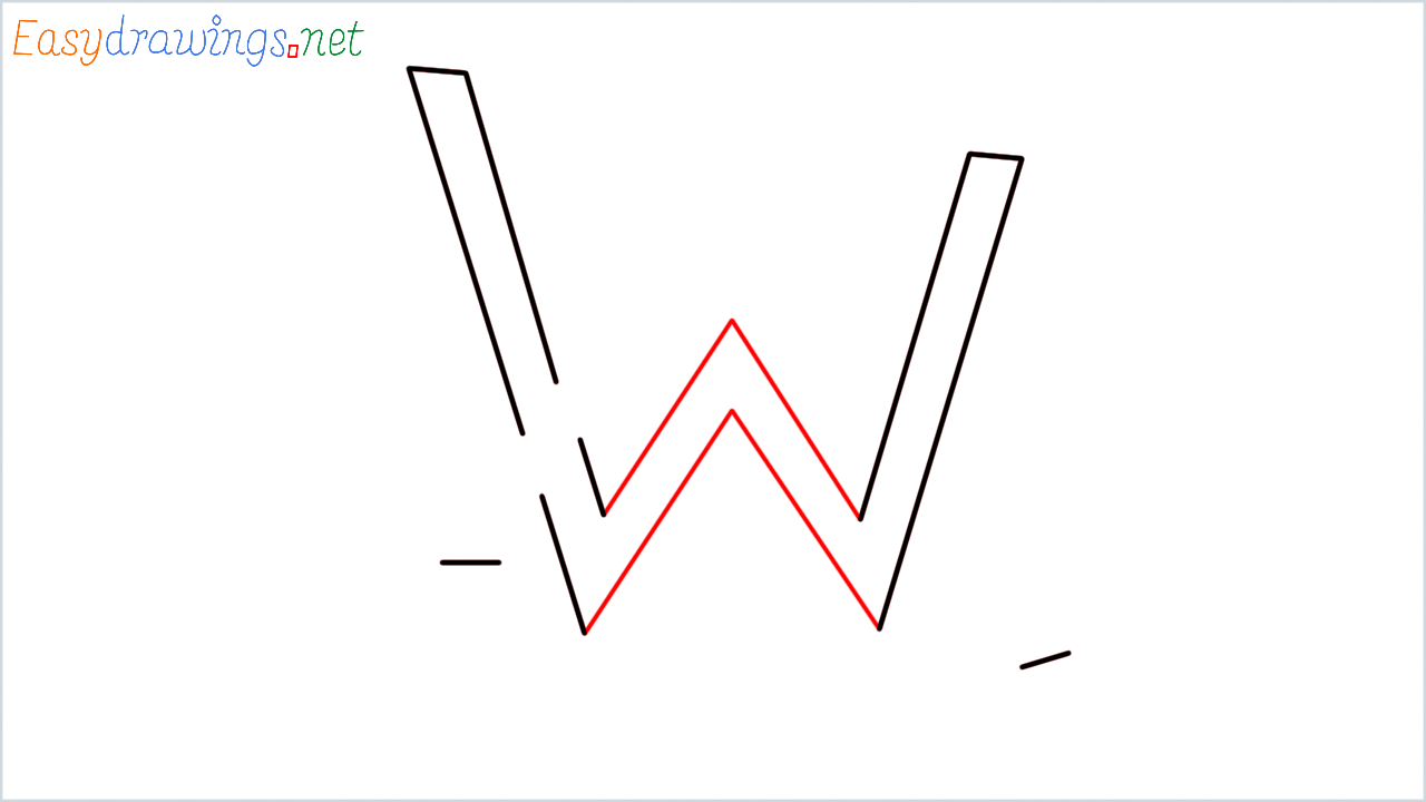How to draw Alan walker logo step (3)