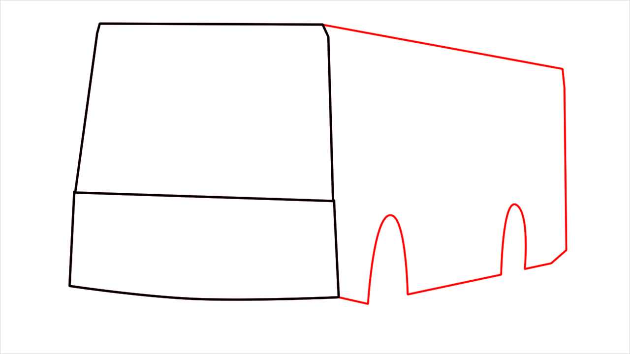 How to draw Cartoon Bus step (3)