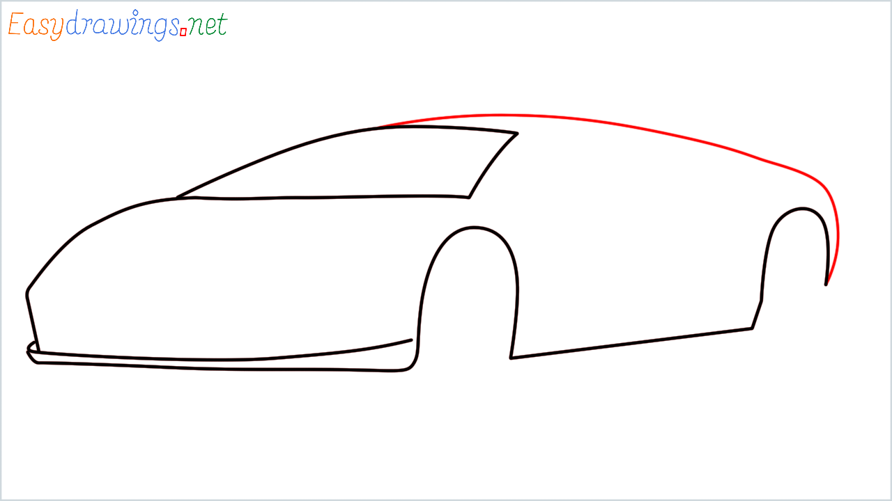 How to draw Lamborghini murcielago step (4)