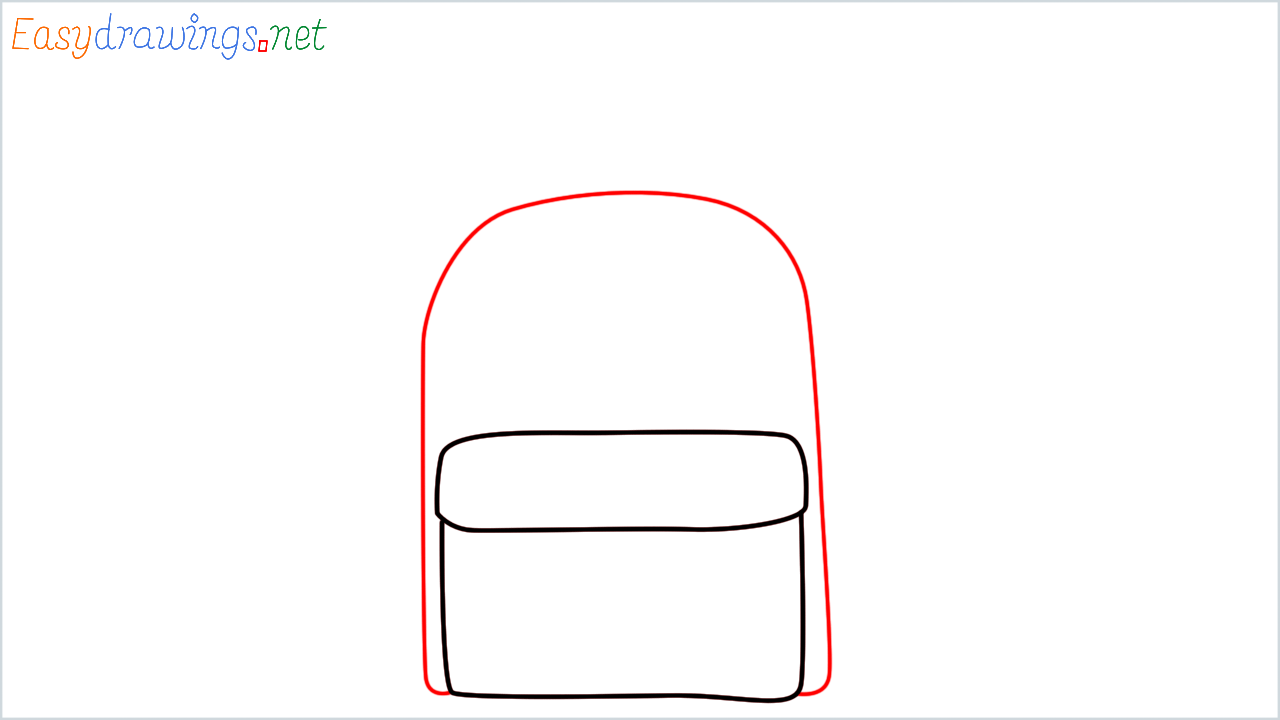 How to draw Laptop bag step (3)