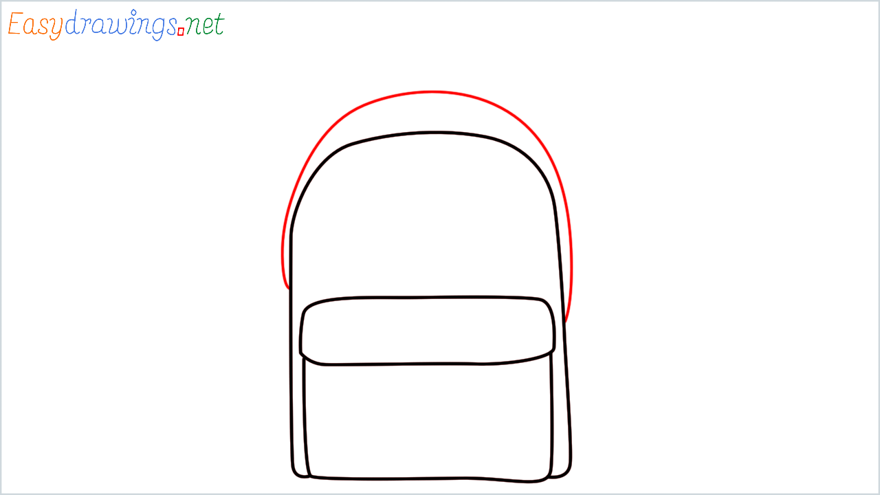 How to draw Laptop bag step (4)