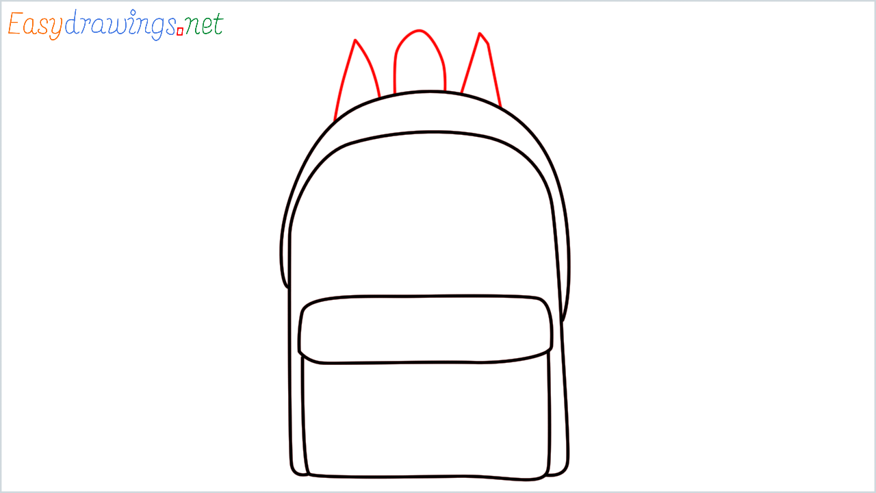 How to draw Laptop bag step (5)