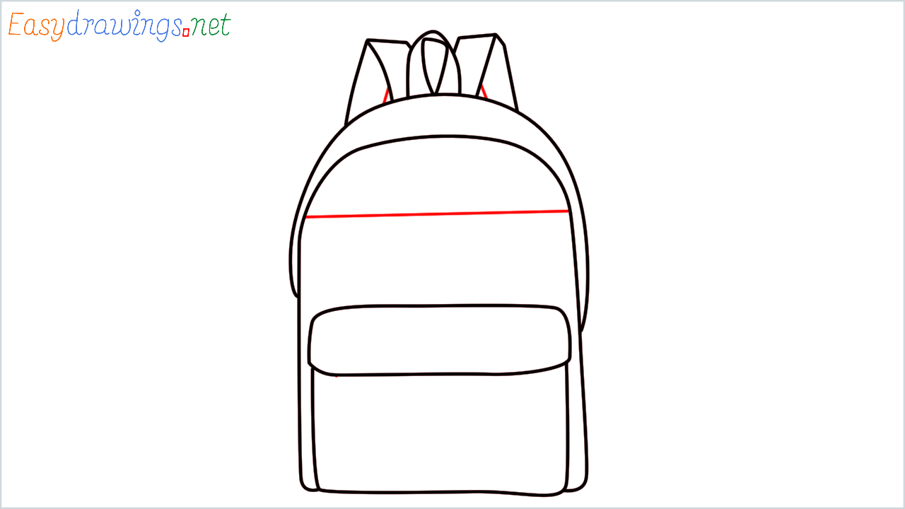 How to draw Laptop bag step (7)