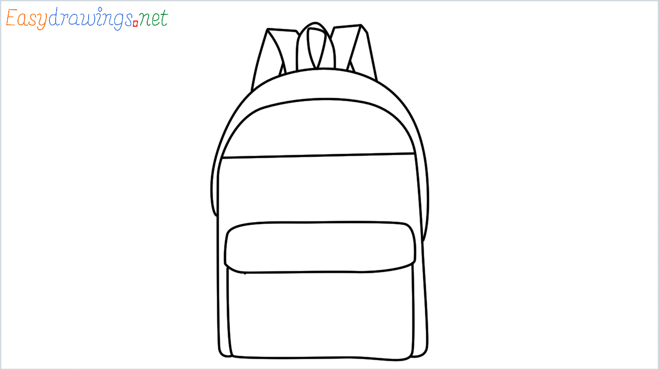 How to draw Laptop bag step by step for beginners