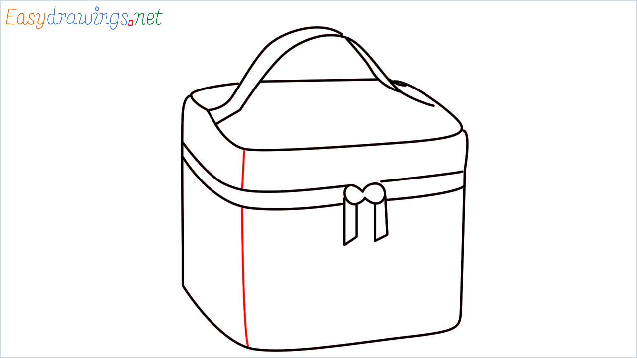 How to draw Lunch bag step (9)
