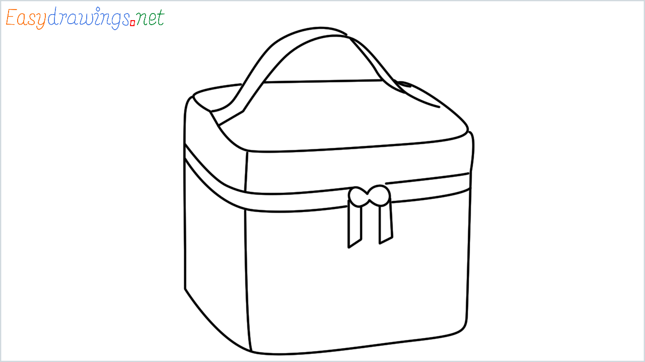 How to draw Lunch bag step by step for beginners