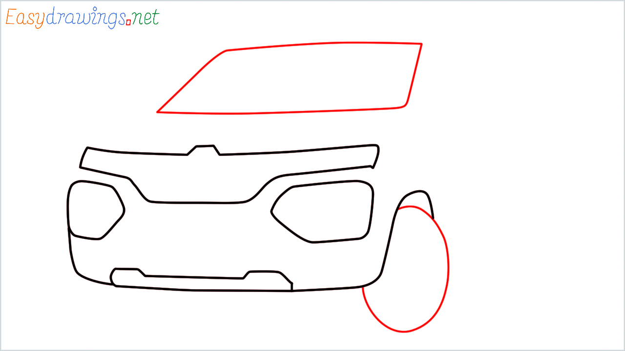 How to draw Renault KWID step (4)