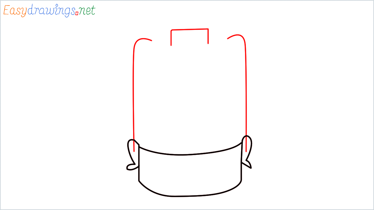 How to draw Tiffin carrier step (4)