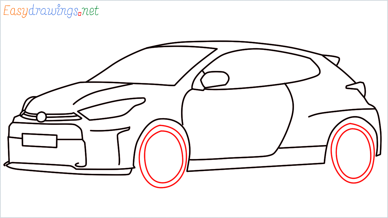 How to draw Toyota gr yaris step (11)