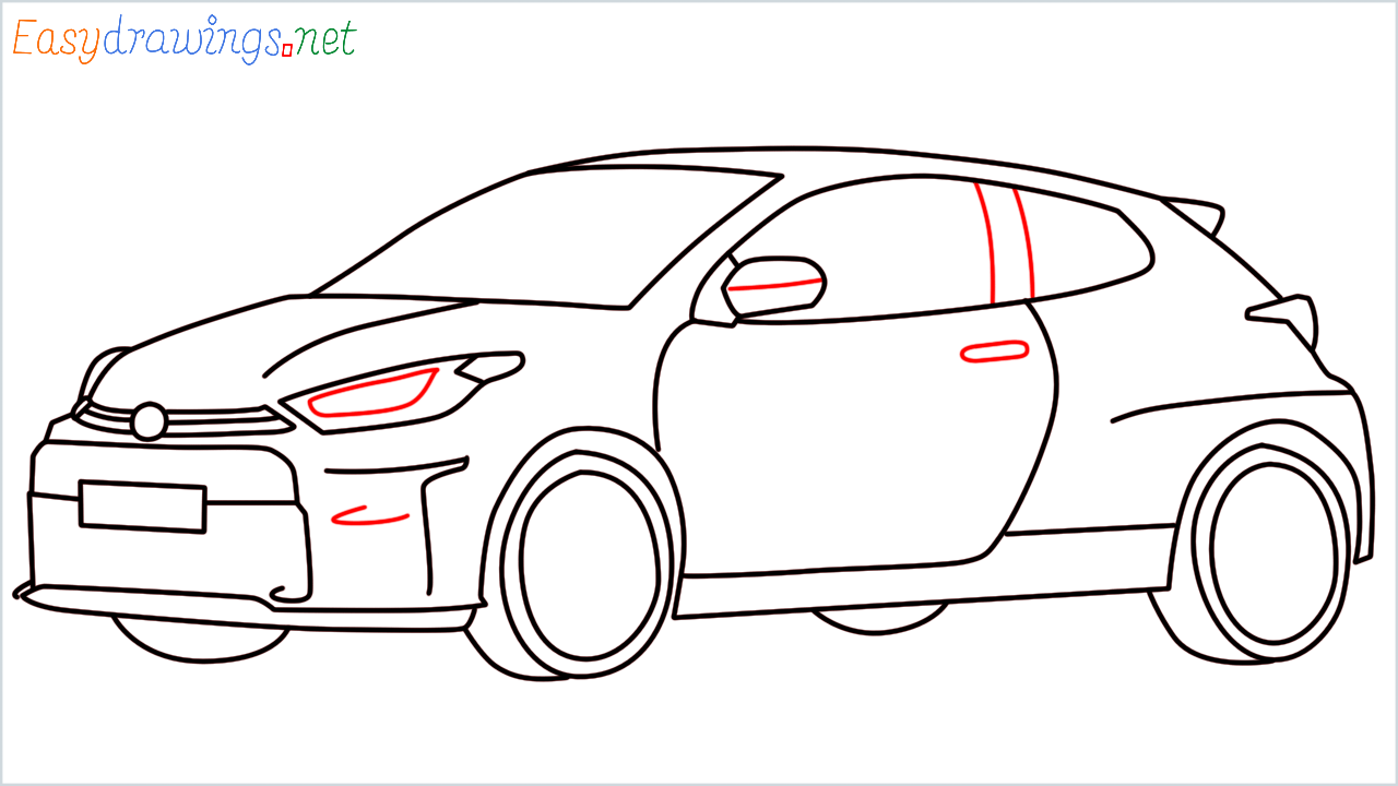 How to draw Toyota gr yaris step (13)