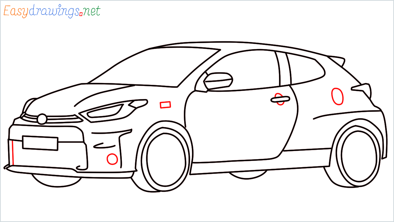 How to draw Toyota gr yaris step (14)