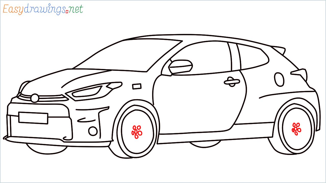How to draw Toyota gr yaris step (15)