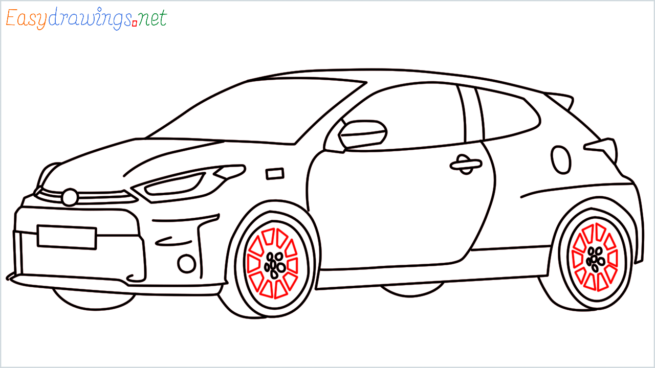 How to draw Toyota gr yaris step (16)