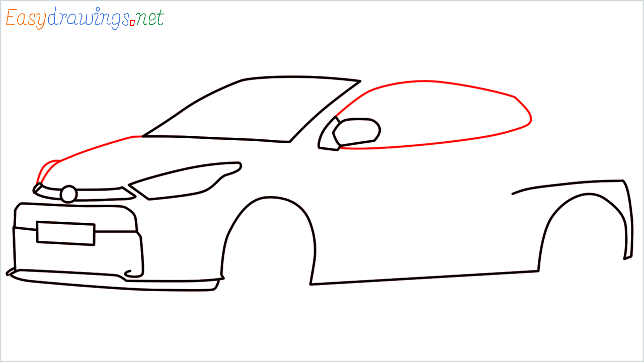 How to draw Toyota gr yaris step (7)