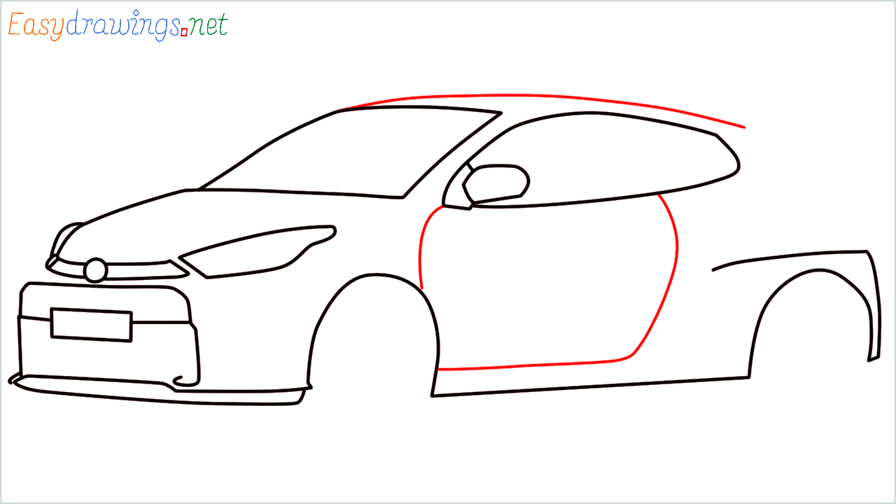 How to draw Toyota gr yaris step (8)