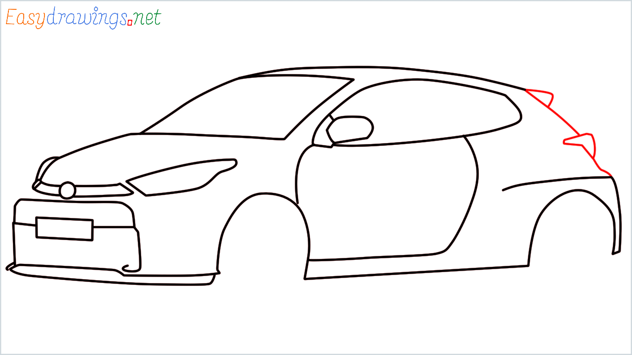 How to draw Toyota gr yaris step (9)