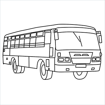 Public transport drawing (eicher bus drawing)