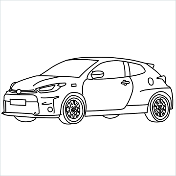 Toyota gr yaris drawing