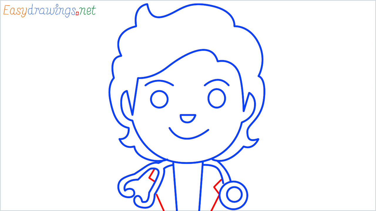How to draw Doctor step (8)