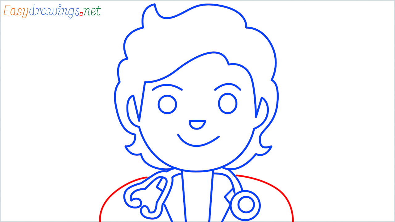 How to draw Doctor step (9)