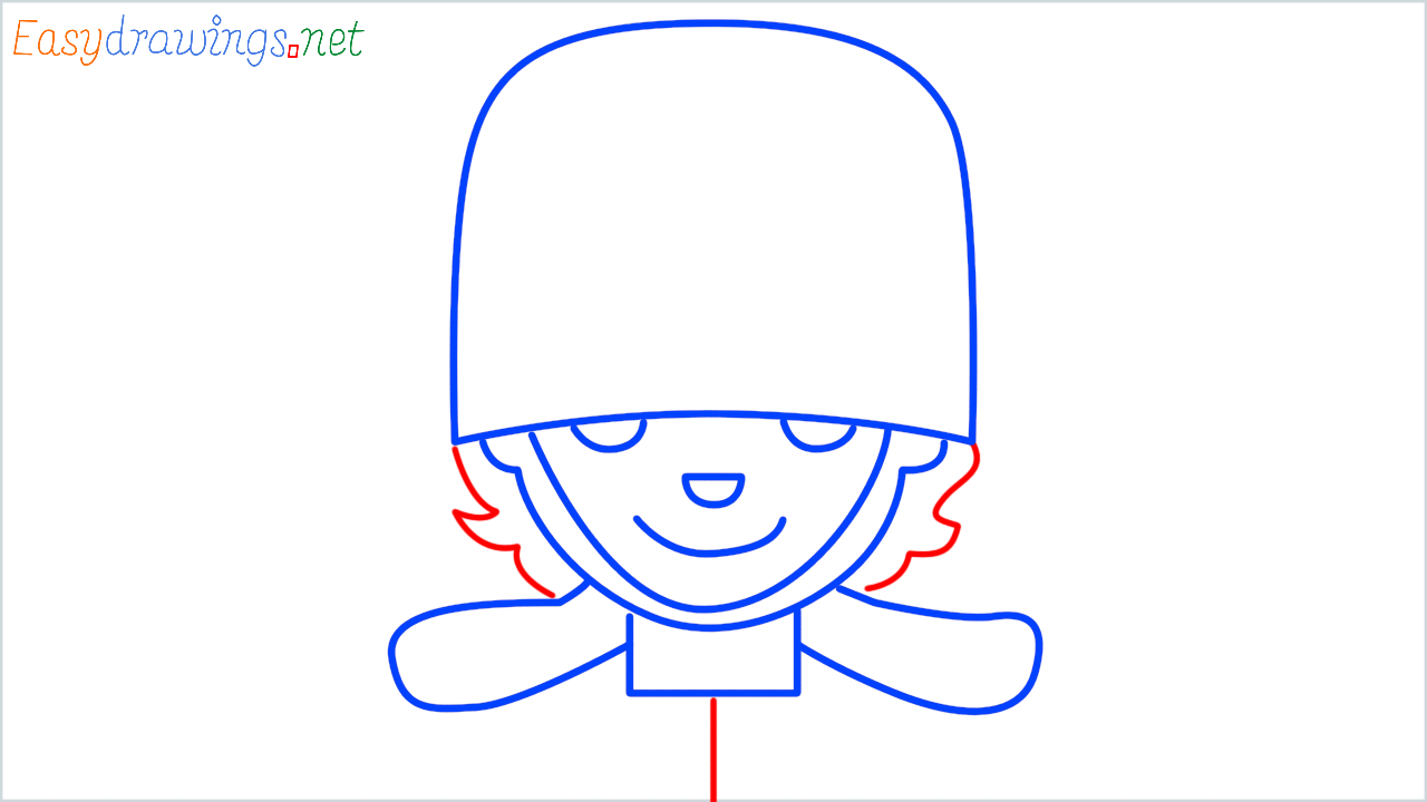How to draw Queen s Guard step (7)