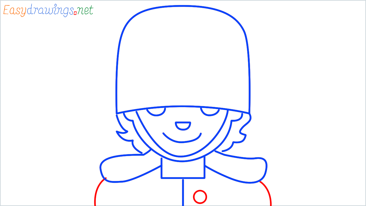How to draw Queen s Guard step (8)