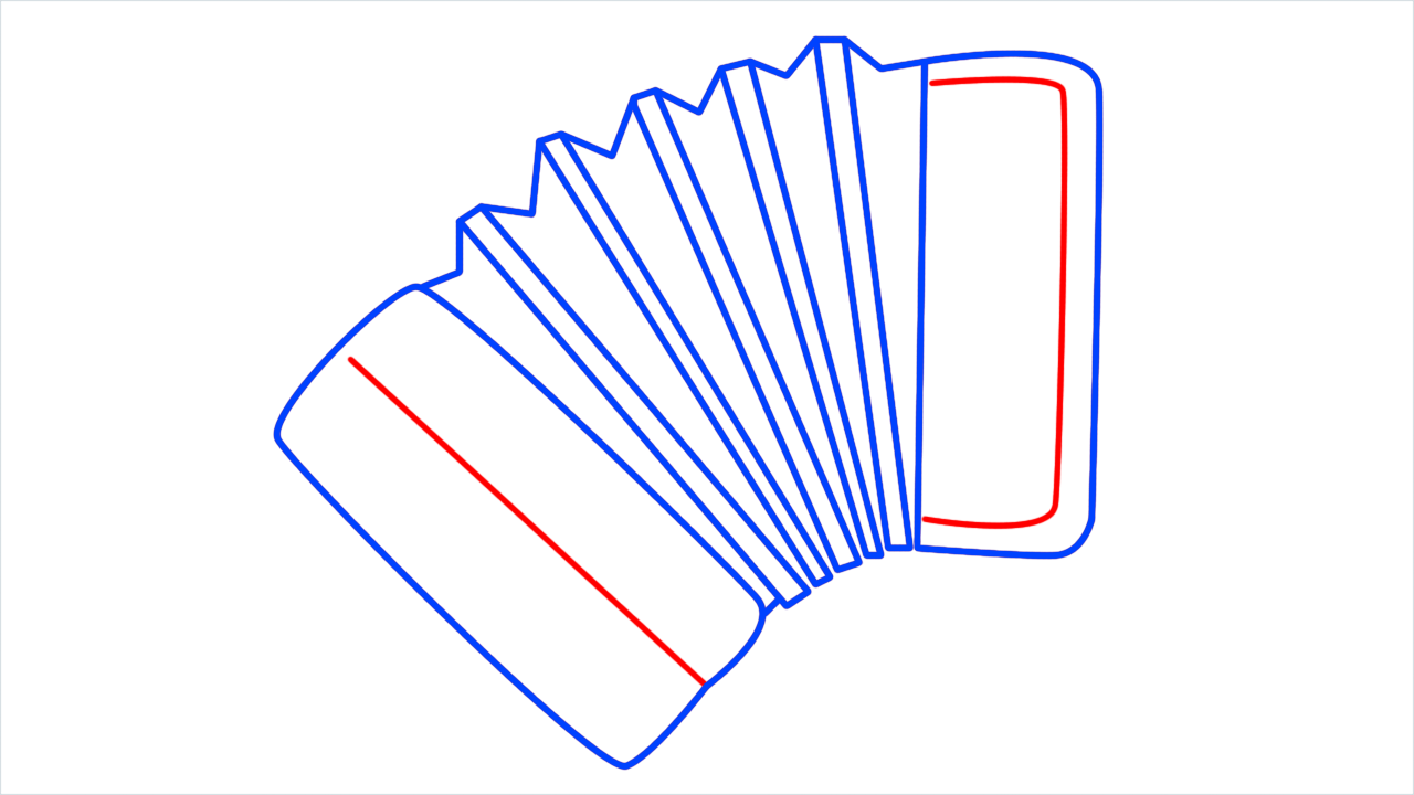 How to draw accordion step (5)