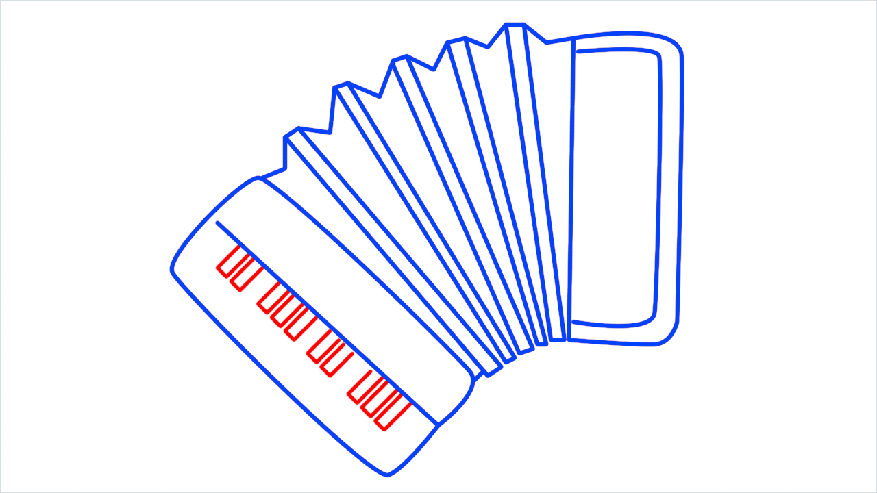 How to draw accordion step (6)