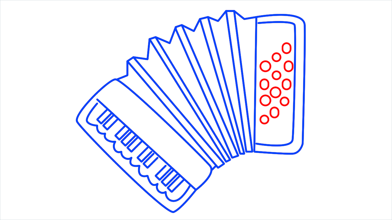 How to draw accordion step (8)