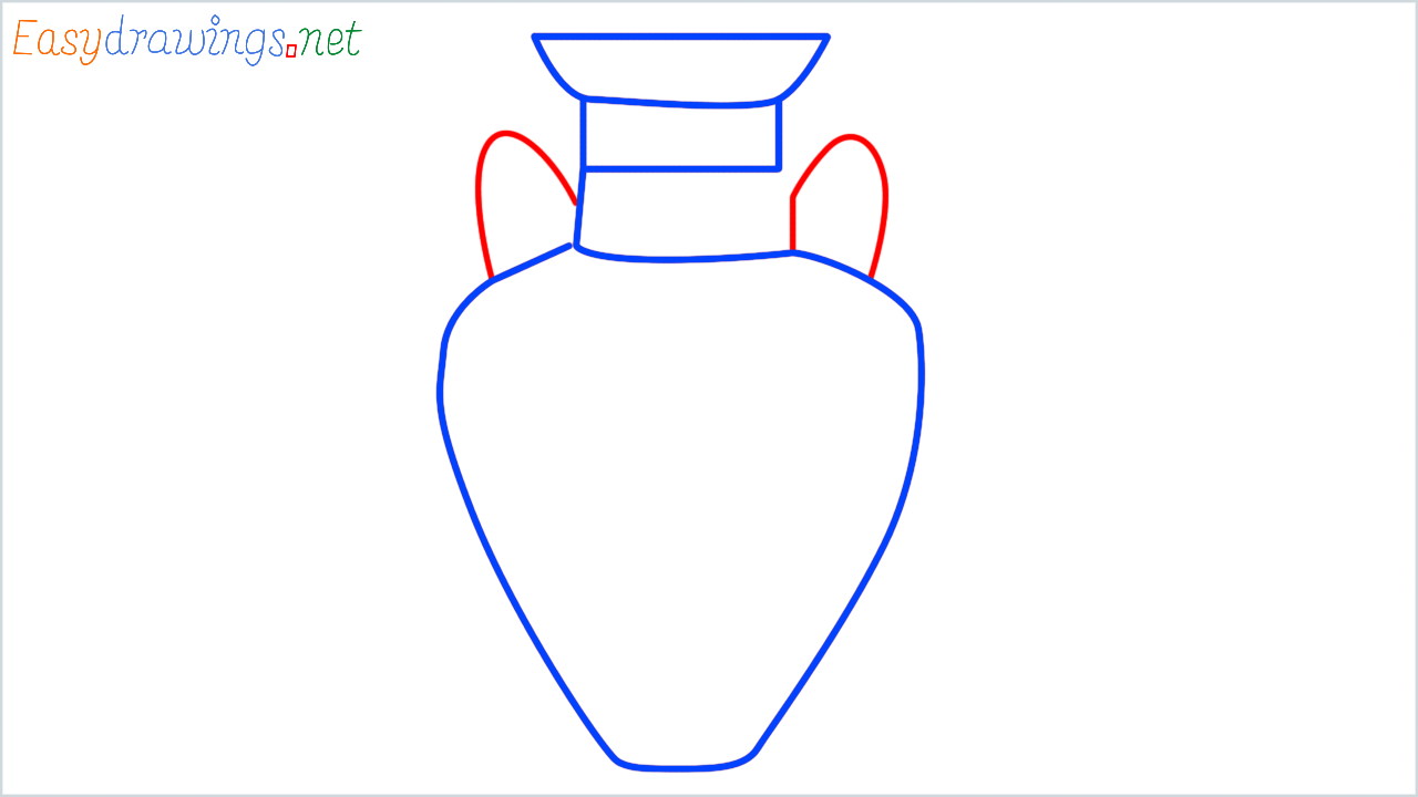 How to draw amphora step (5)