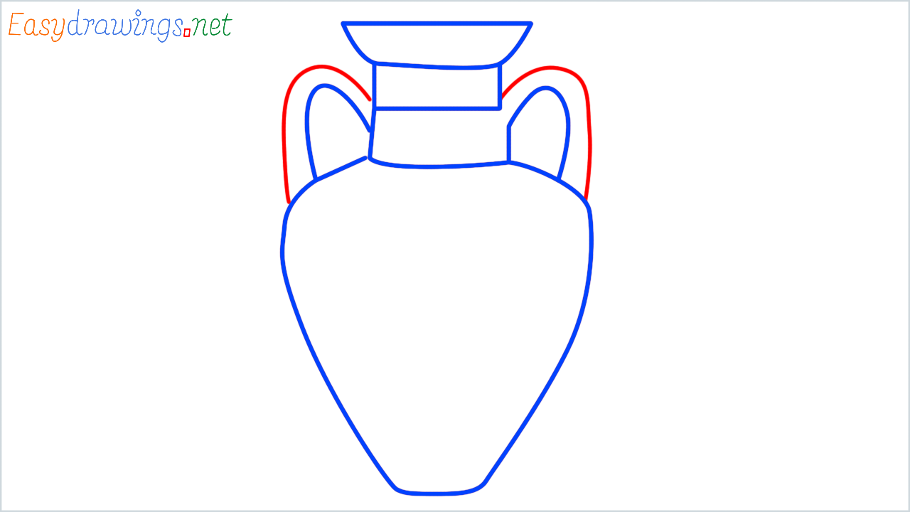 How to draw amphora step (6)
