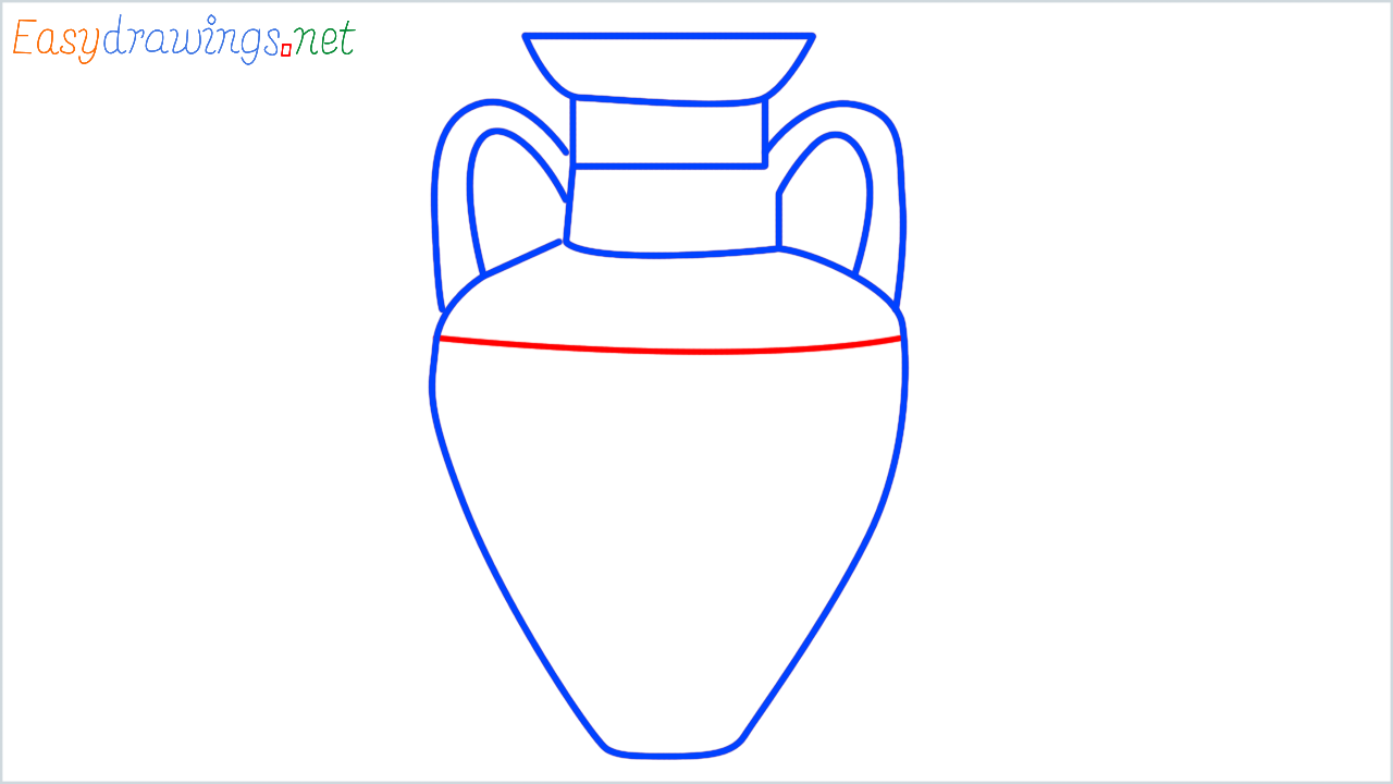 How to draw amphora step (7)