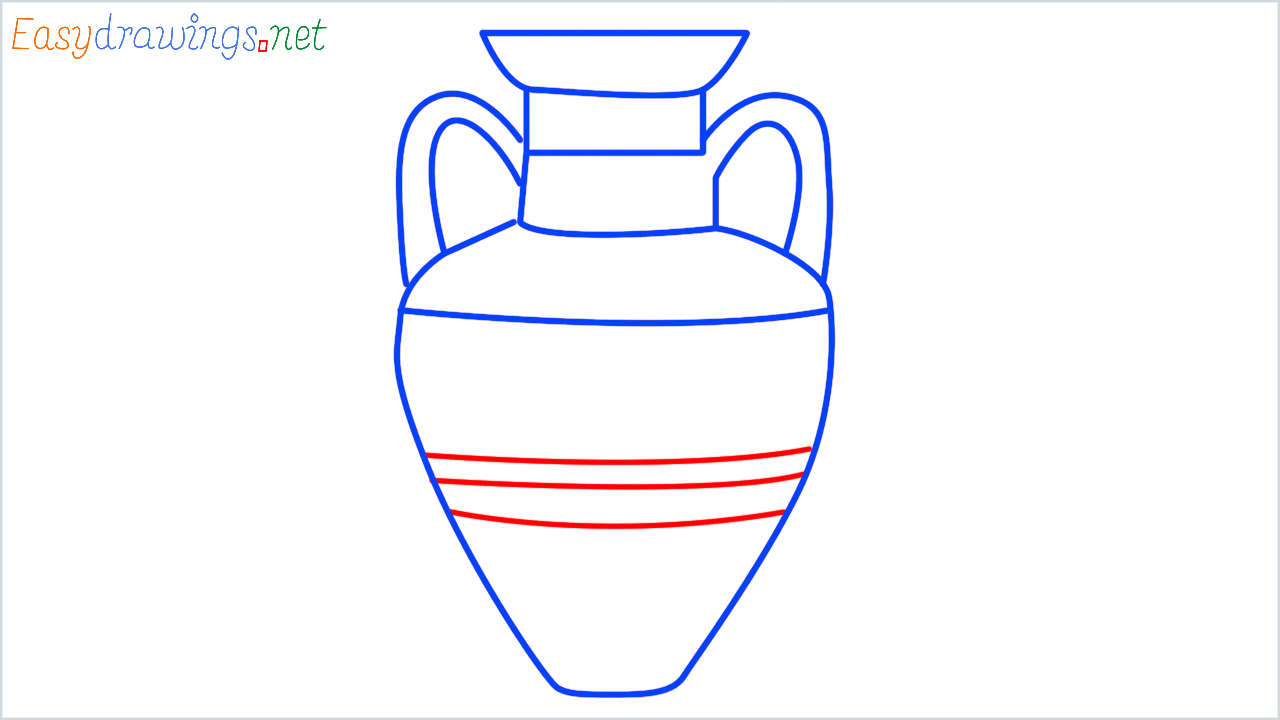 How to draw amphora step (8)