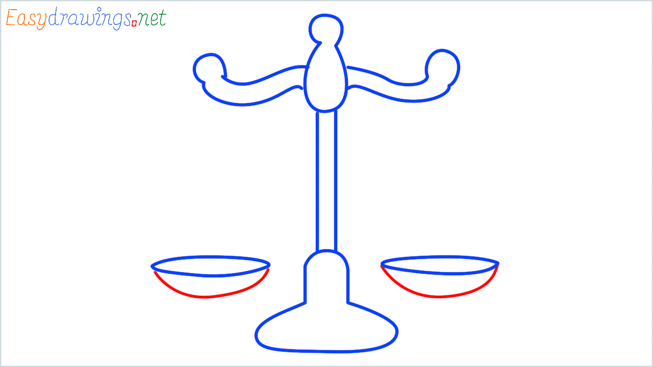 How to draw balance scale (6)