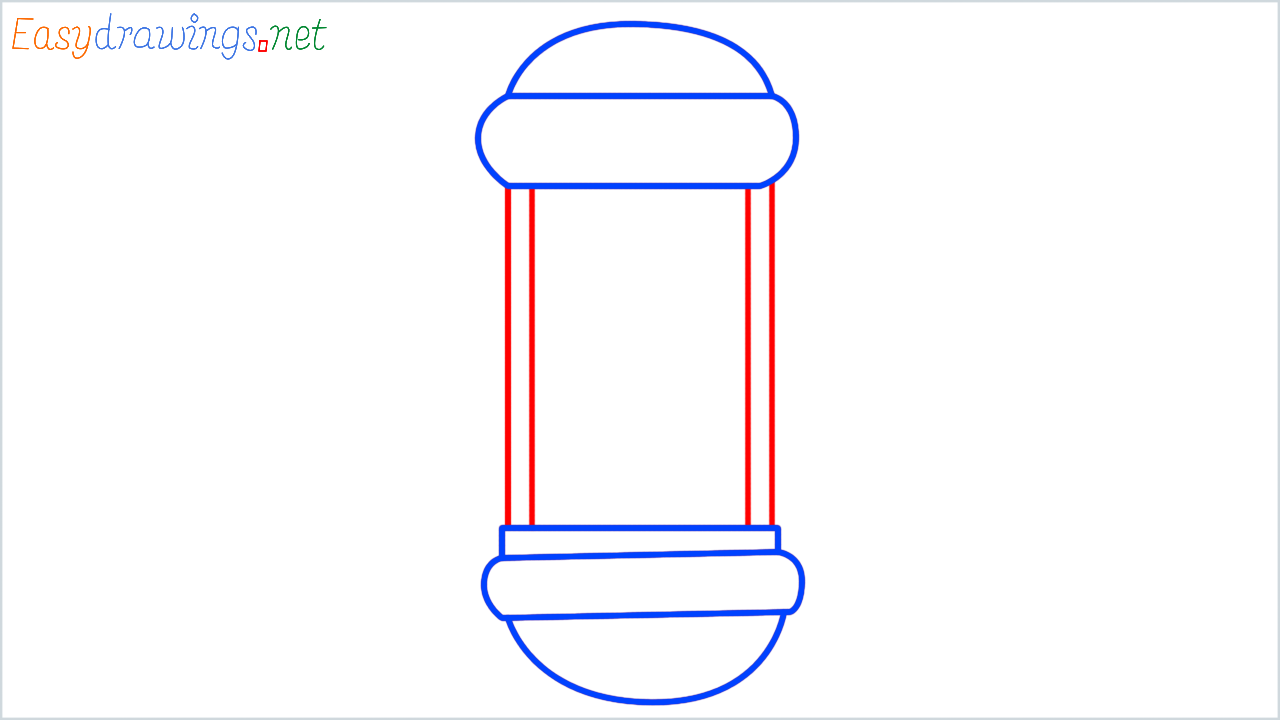 How to draw barber pole step (5)