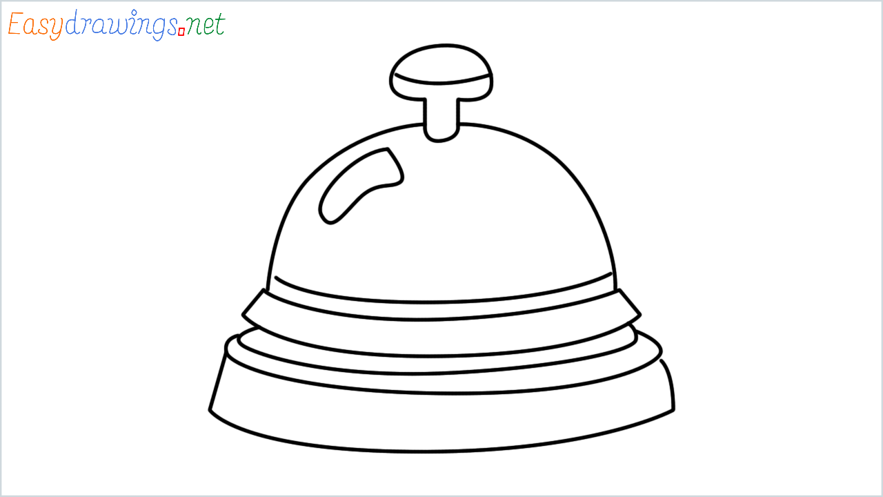 How to draw bellhop bell step by step