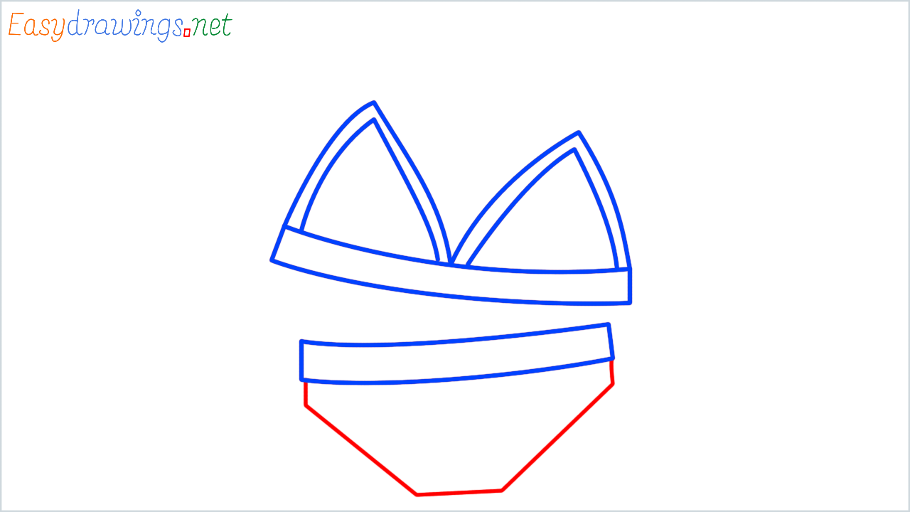 How to draw bikini step (5)